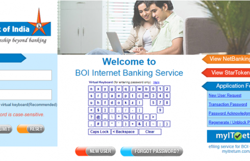 Bank of India Net Banking New user registration